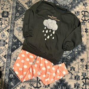 HAPPY WHEN IT RAINS MATCHING PAJAMA LOUNGEWEAR SET